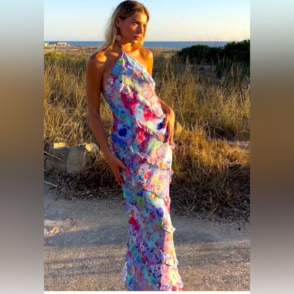 Zara floral maxi dress